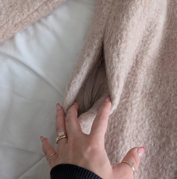 Mango | Teddy Sherpa Style Cocoon Coat - Picture 9 of 11